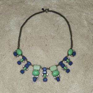 J Crew Blue & Green Cabachon Nacklace